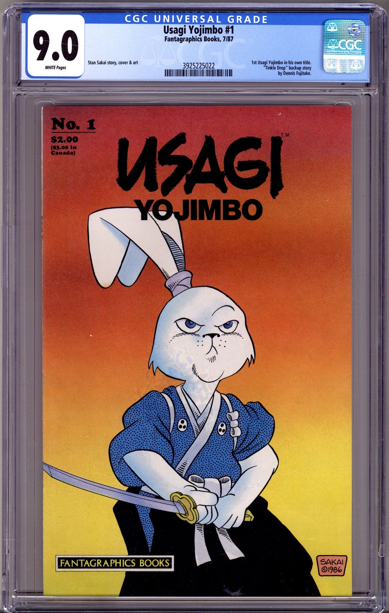 Usagi Yojimbo Vol 1 1 CGC 9.0 (VF/NM) (1987) 