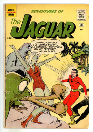 Adventures of the Jaguar 3 GD/VG (3.0) Interior Cover Tape (1961) 