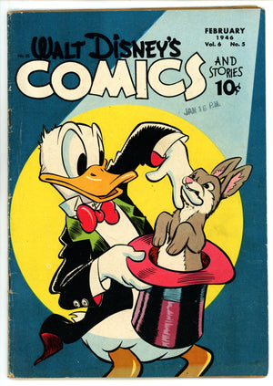 Walt Disney's Comics and Stories Vol 6 5 (65) FN- (5.5) (1946) 