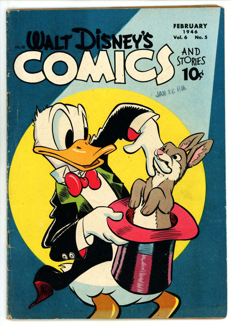 Walt Disney's Comics and Stories Vol 6 5 (65) FN- (5.5) (1946) 