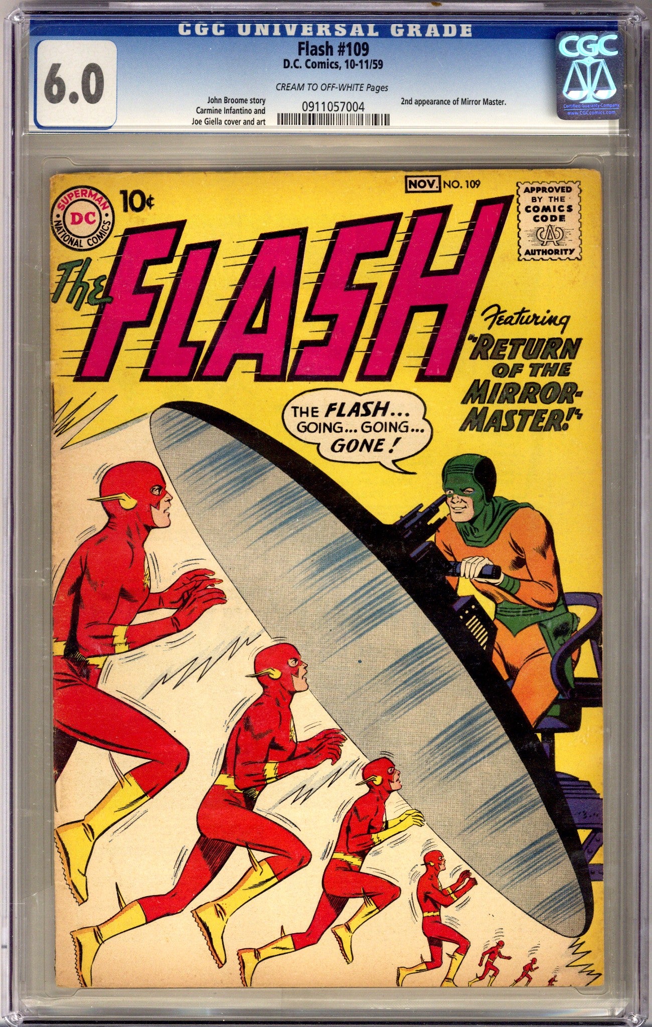 The Flash Vol 1 109 CGC 6.0 (FN)   (1959)        