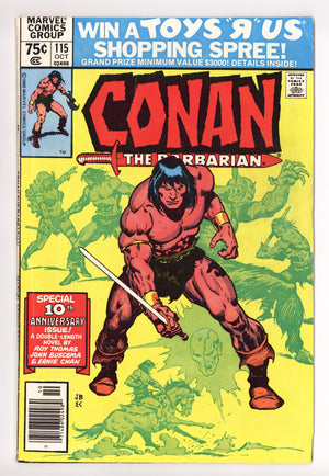 Conan the Barbarian Vol 1 115 Low Grade (1980) Newsstand