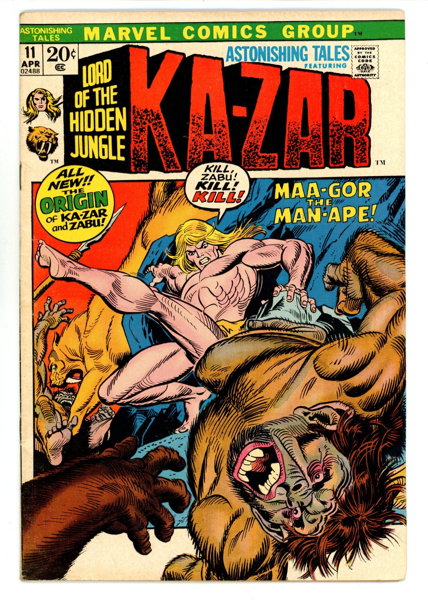 Astonishing Tales Vol 1 11 FN (6.0) (1972) 