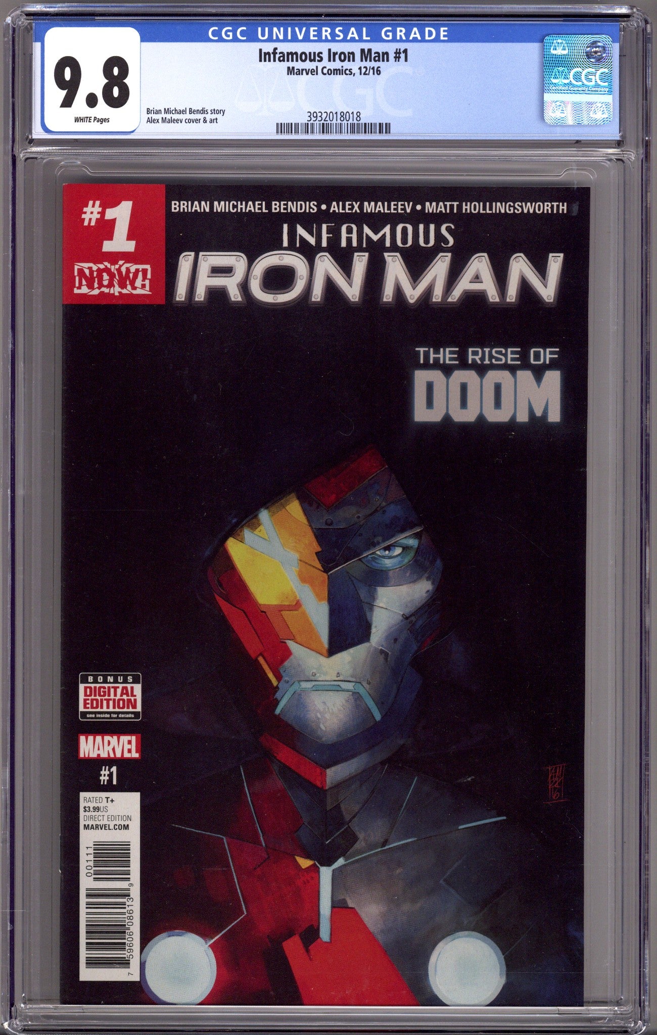 Infamous Iron Man 1 CGC 9.8 (NM/M) (2016) 