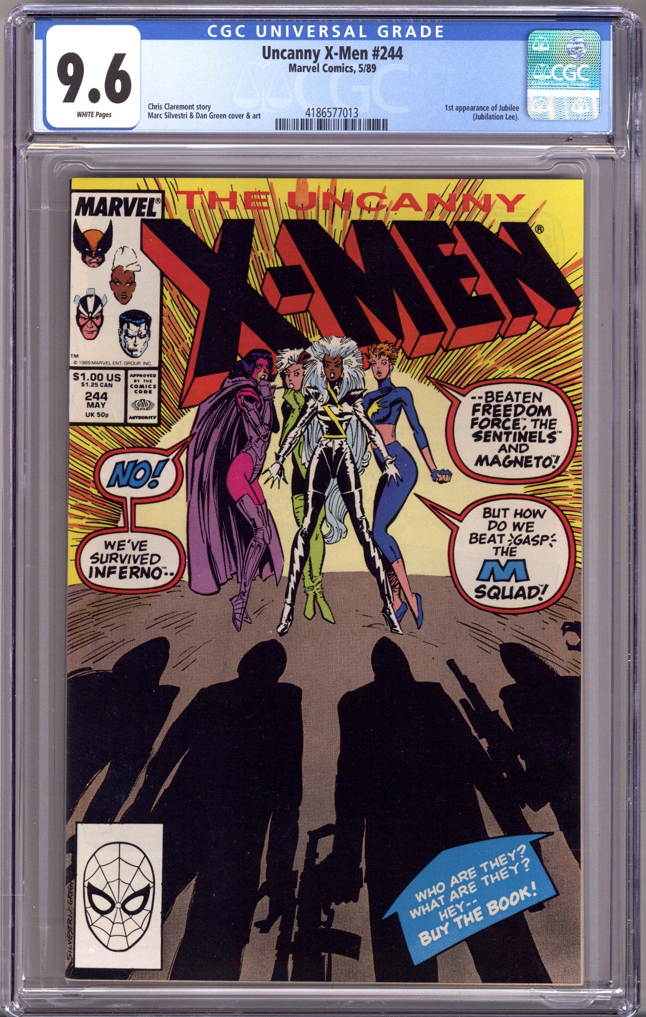 The Uncanny X-Men Vol 1 244 CGC 9.6 (NM+) (1989) 