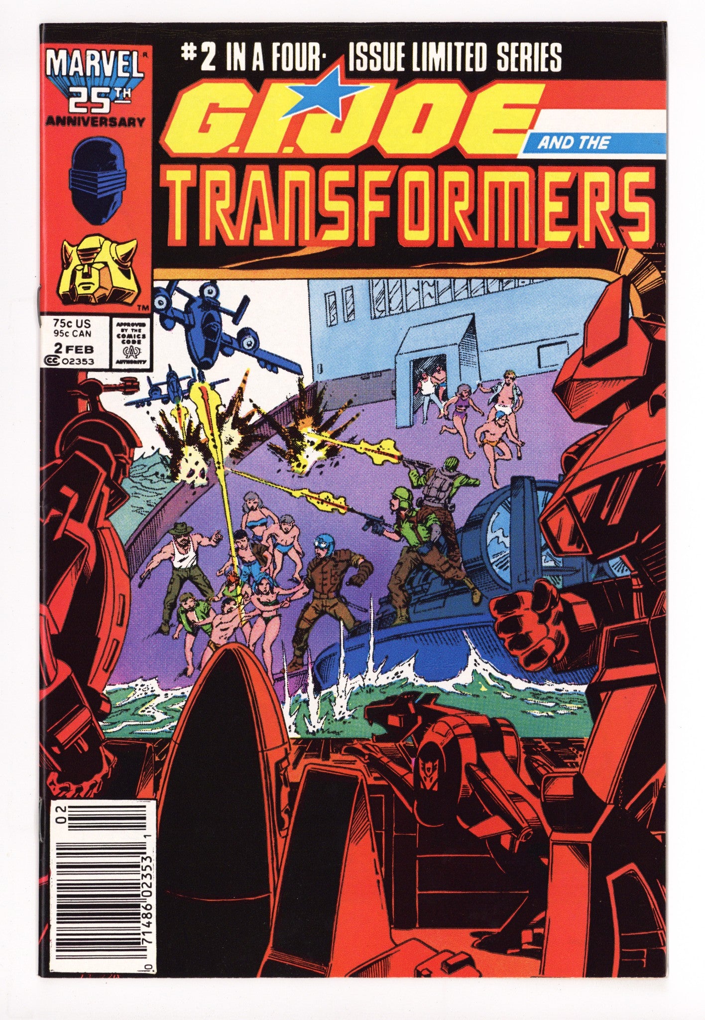 G.I. Joe and the Transformers 2 NM- (9.2) (1987) Newsstand 