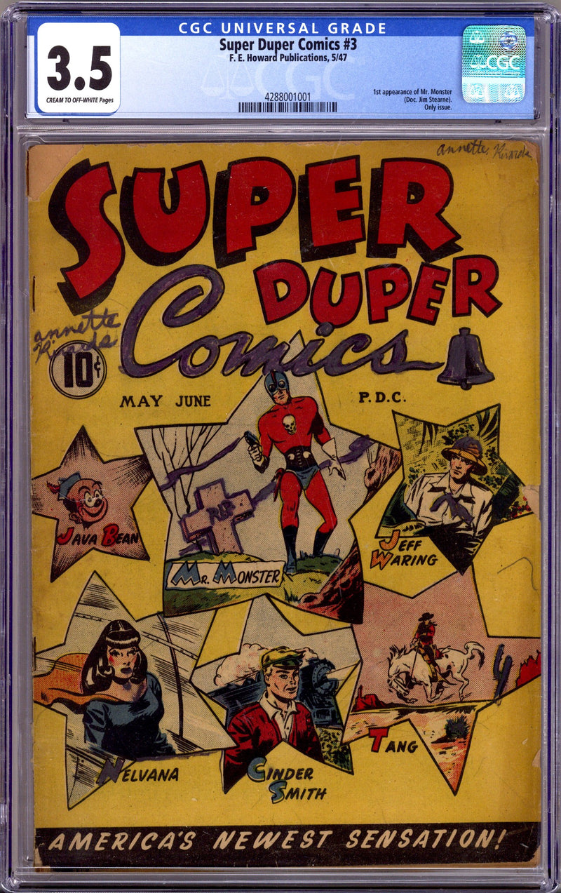 Super Duper Comics 3 CGC 3.5 (VG-) (1947)