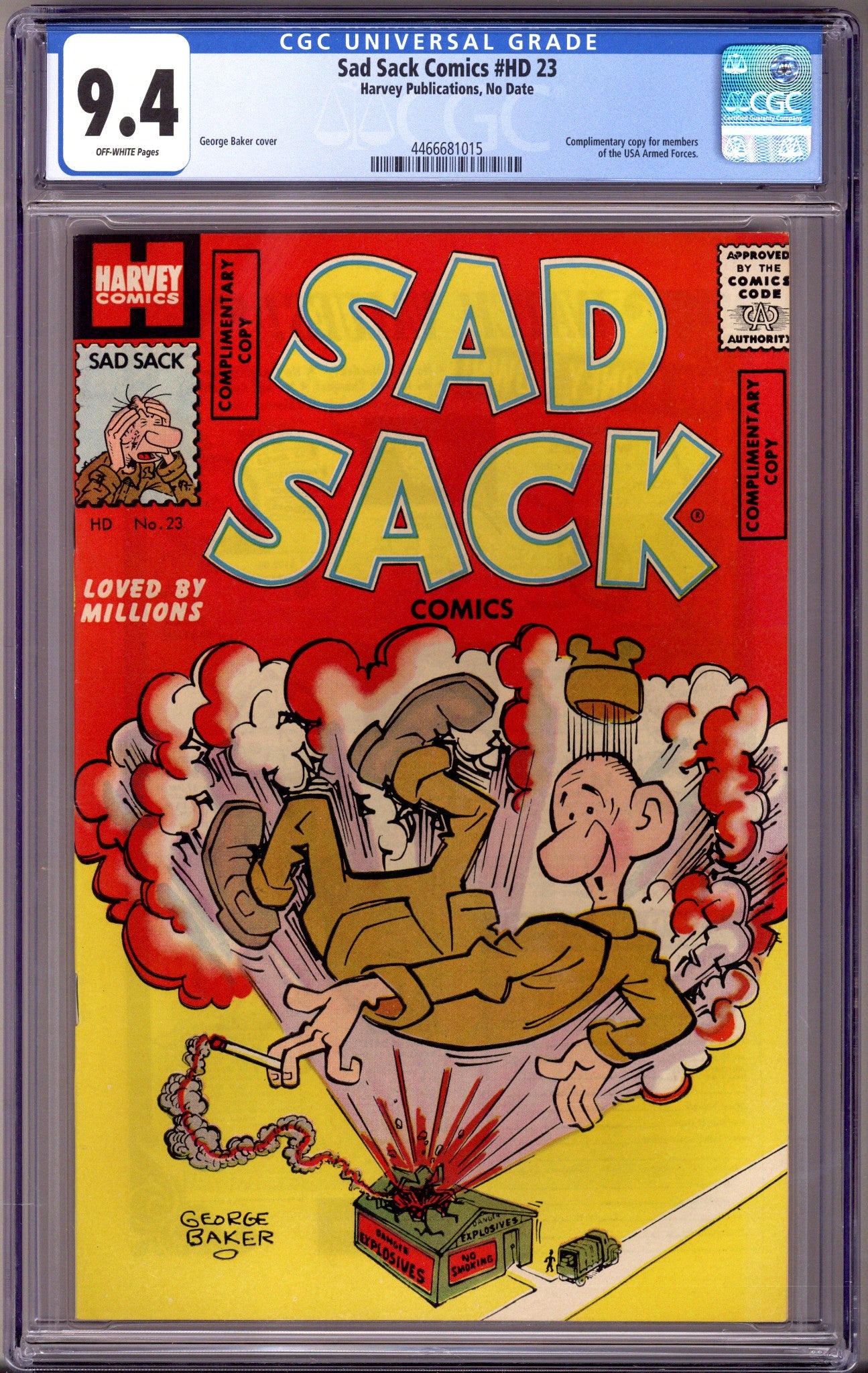 Sad Sack Comics [HD] 23 CGC 9.4 (NM) Complimentary Copy (1957) 