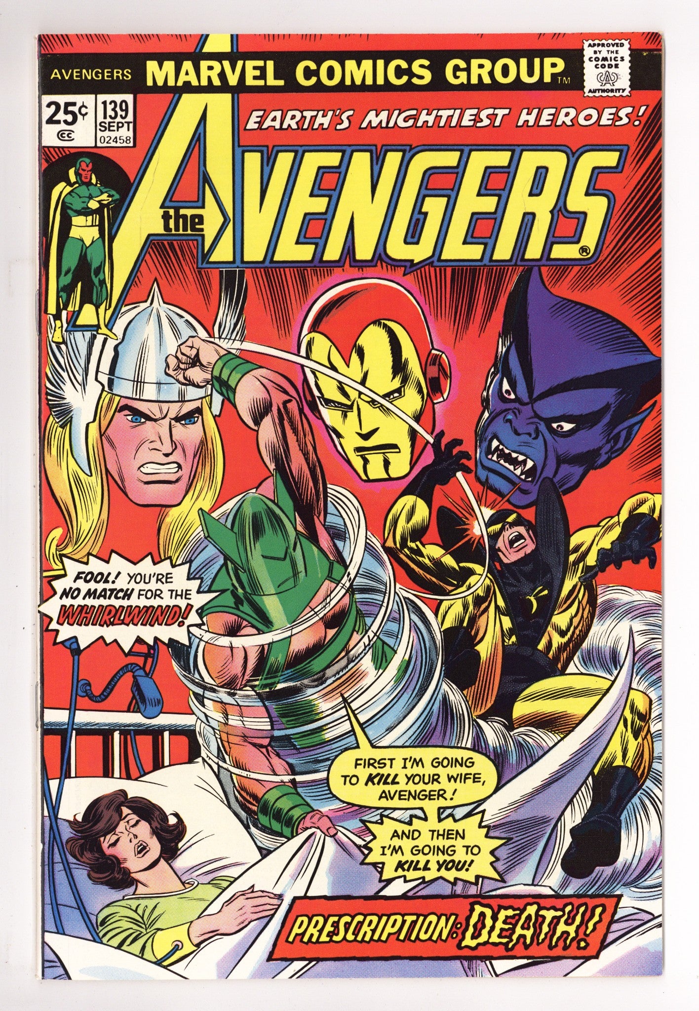 The Avengers Vol 1 139 NM- (9.2) (1975) 