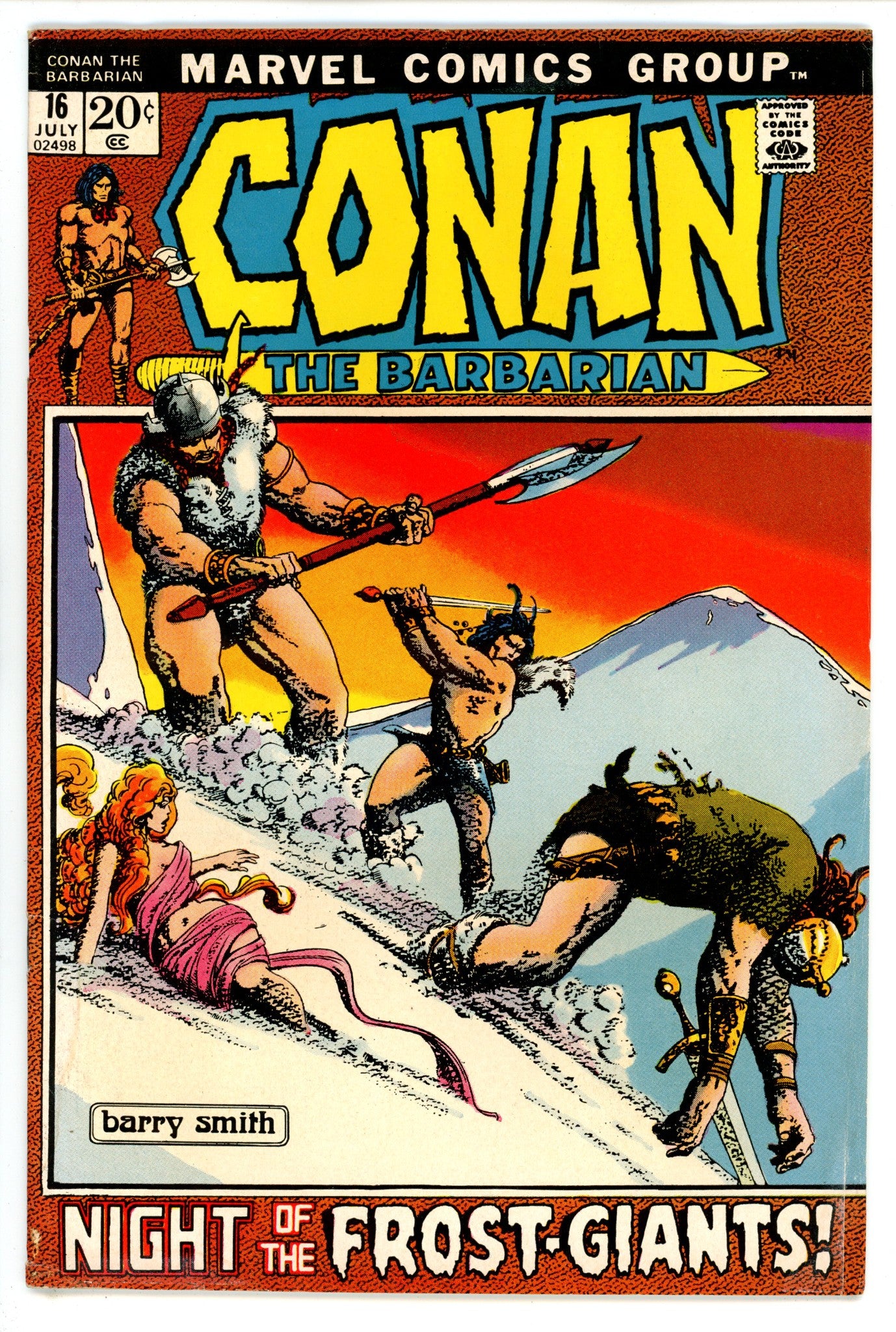 Conan the Barbarian Vol 1 16 VG- (3.5) (1972) 