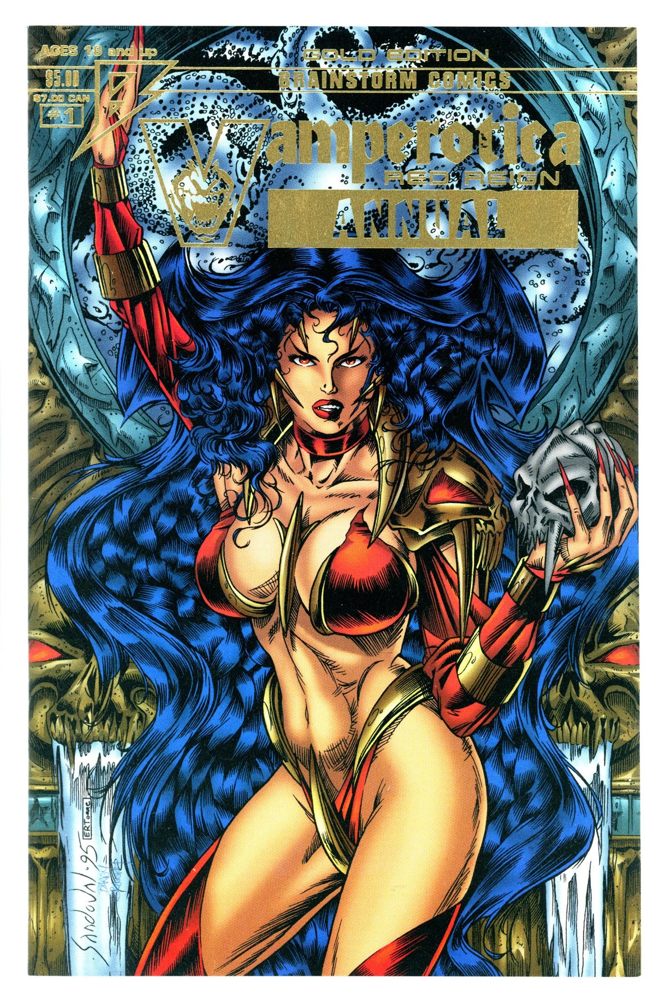 Vamperotica Annual 1 Gold Foil Variant VF/NM (1995)