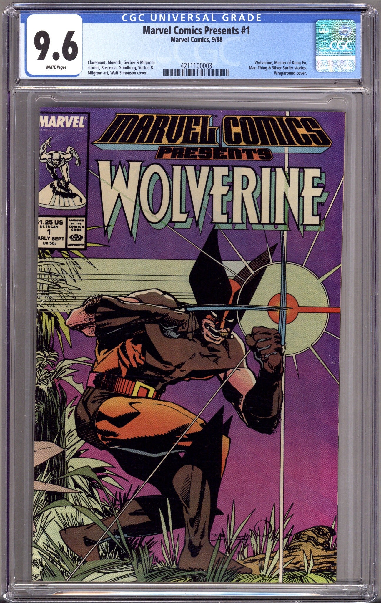 Marvel Comics Presents Vol 1 1 CGC 9.6 (NM+)   (1988)        