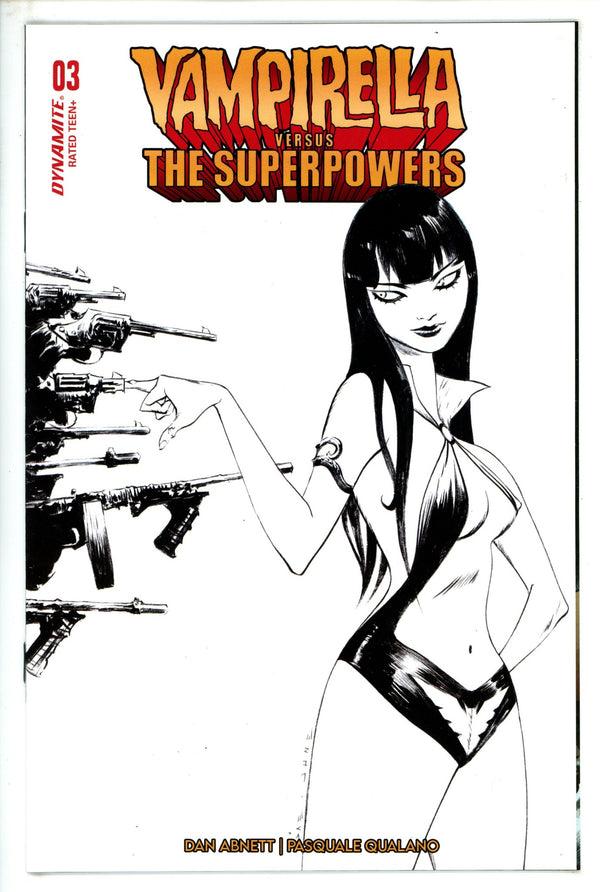 Vampirella Versus The Superpowers 3 Lee B&W Variant (2023)