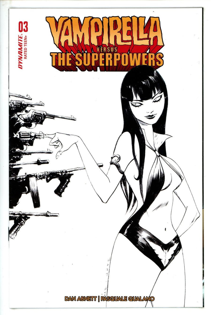Vampirella Versus The Superpowers 3 Lee B&W Variant (2023)