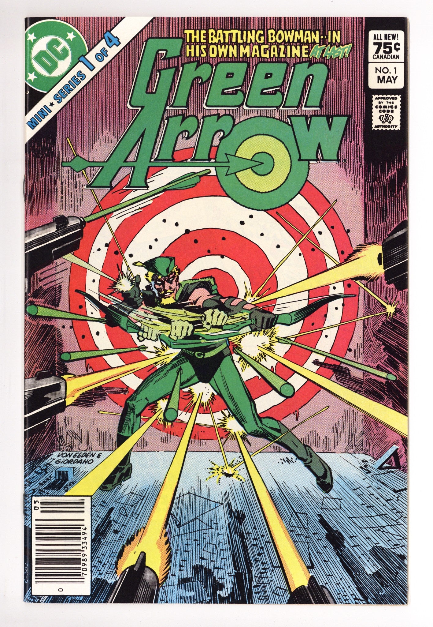 Green Arrow Vol 1 1 NM- (9.2) (1983) Canadian Price Variant 