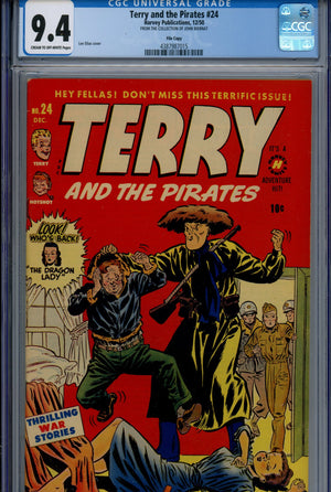 Terry and the Pirates Comics 24 CGC 9.4 (NM) File Copy (1950) 