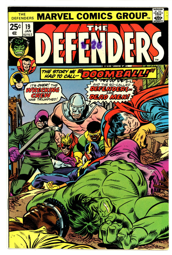 The Defenders Vol 1 19 FN+ (6.5) (1975)