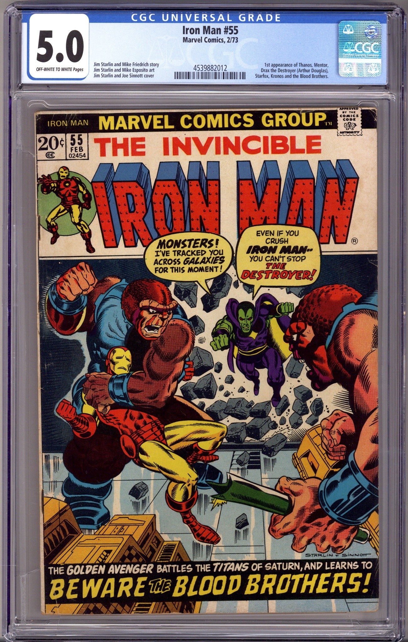 Iron Man Vol 1 55 CGC 5.0 (VG/FN) (1973) 