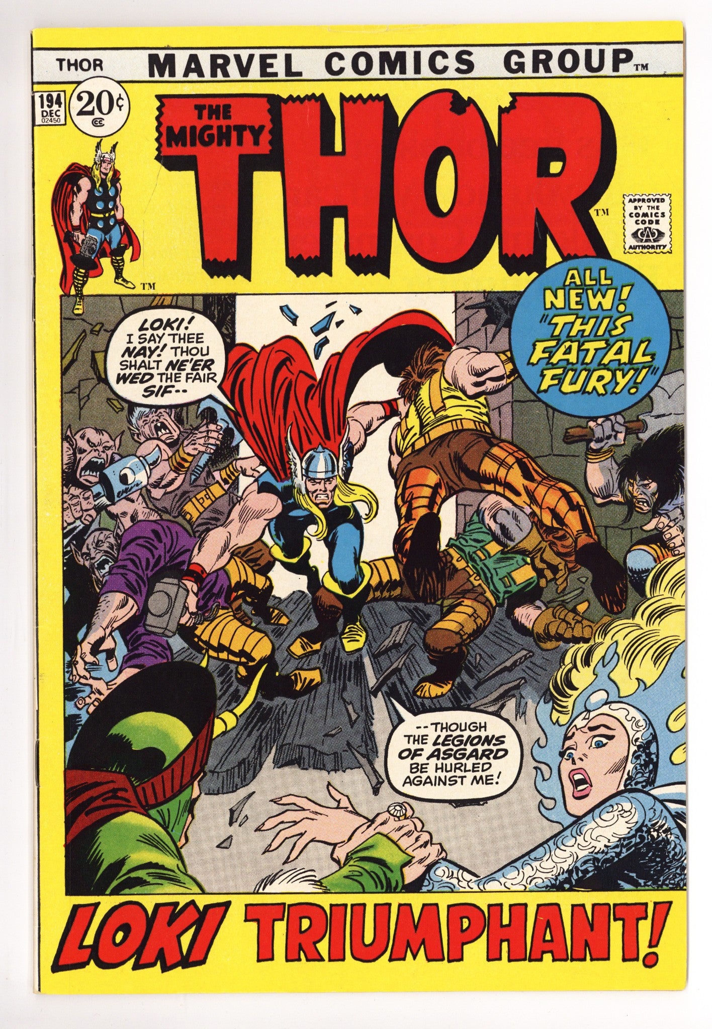Thor Vol 1 194 FN+ (6.5) (1971) 