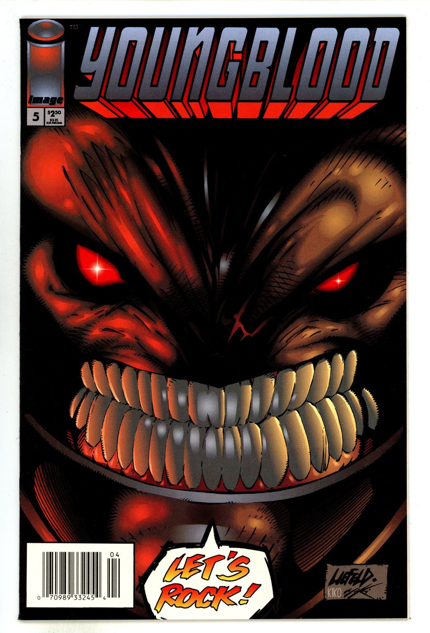 Youngblood Vol 1 5 VF+ (8.5) (1993) Newsstand 