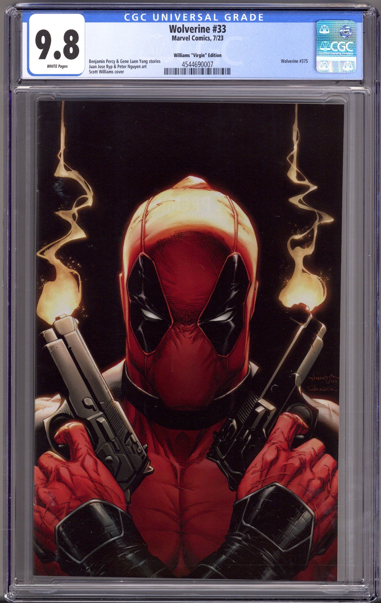 Wolverine Vol 7 33 CGC 9.8 (NM/M) (2023) Williams Virgin Exclusive Variant 