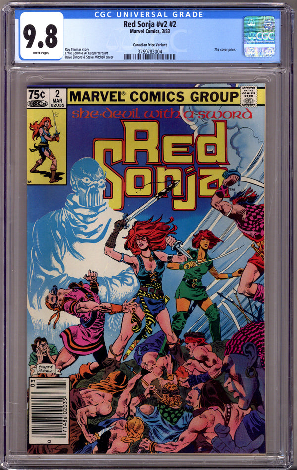 Red Sonja Vol 2 2 CGC 9.8 (NM/M) (1983) Canadian Price Variant