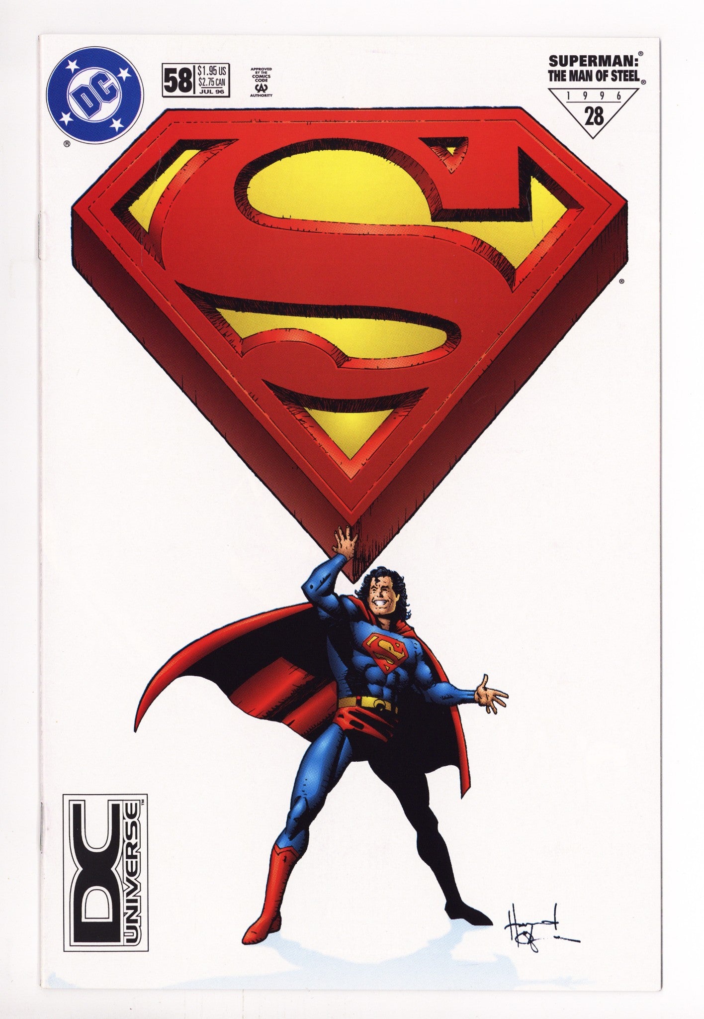 Superman: The Man of Steel 58 VF (8.0) (1996) DC Universe Logo 