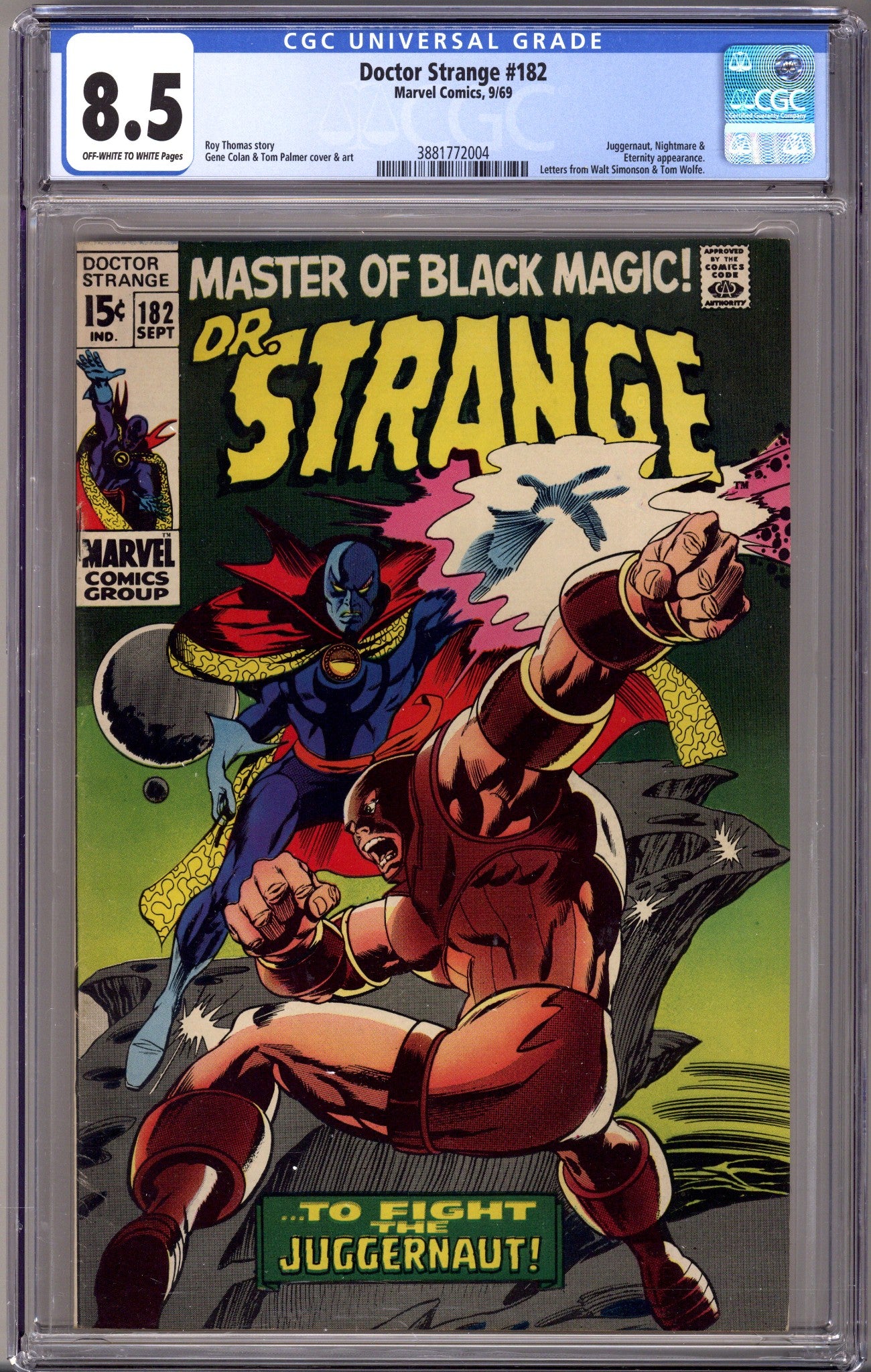Doctor Strange Vol 1 182 CGC 8.5 (VF+) (1969) 