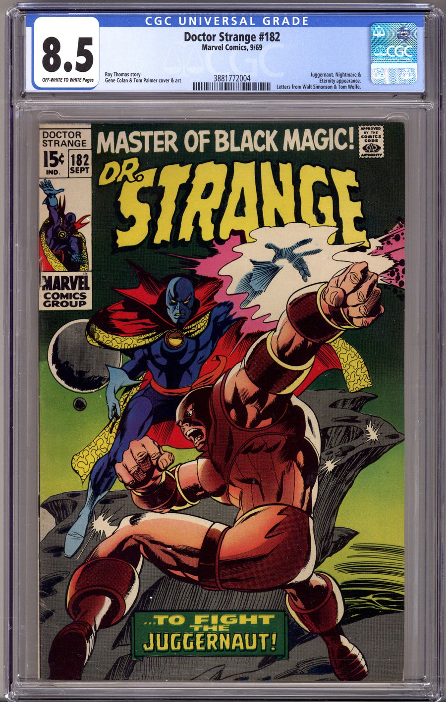 Doctor Strange Vol 1 182 CGC 8.5 (VF+) (1969) 