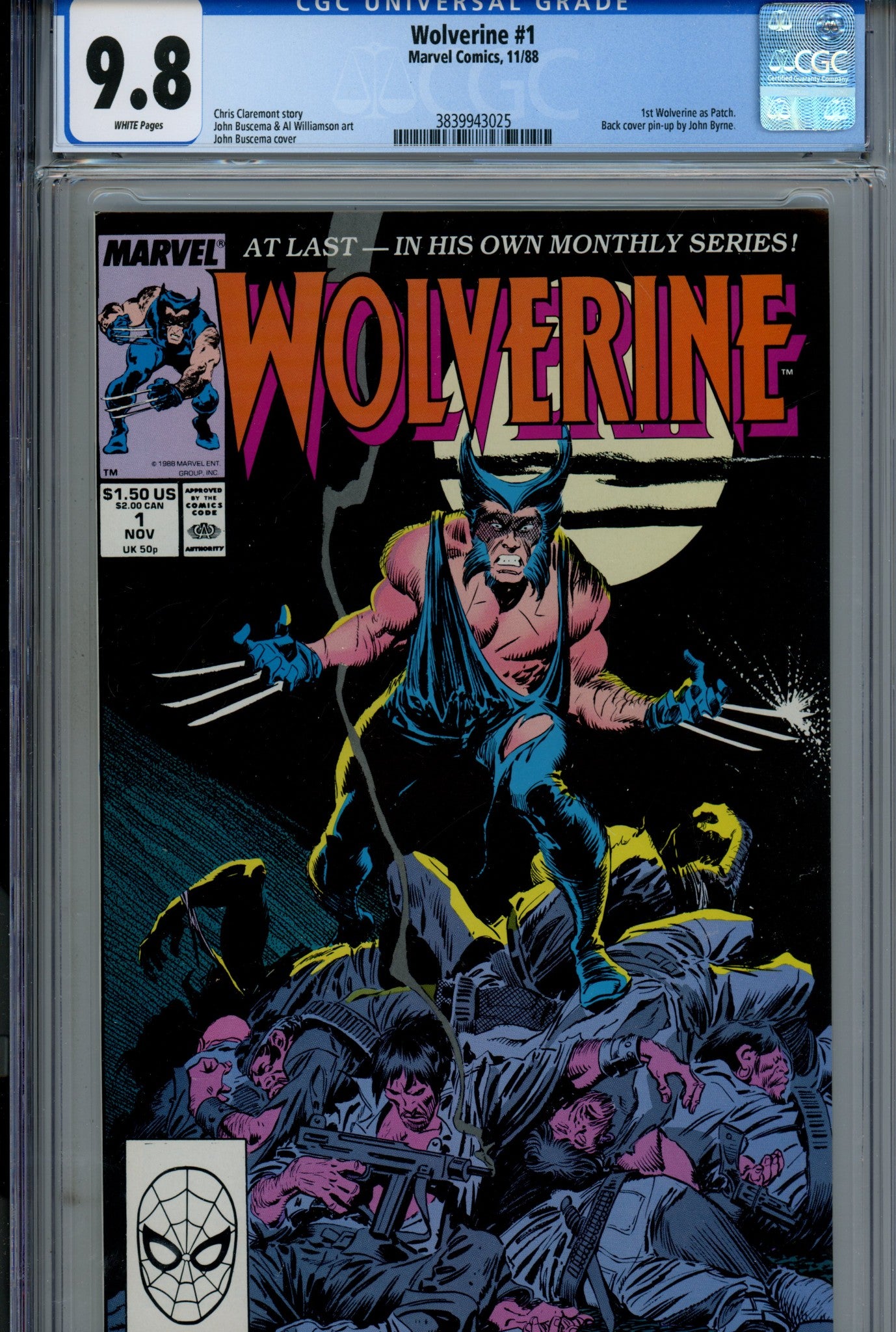 Wolverine Vol 2 1 CGC 9.8 (NM/M) (1988) 