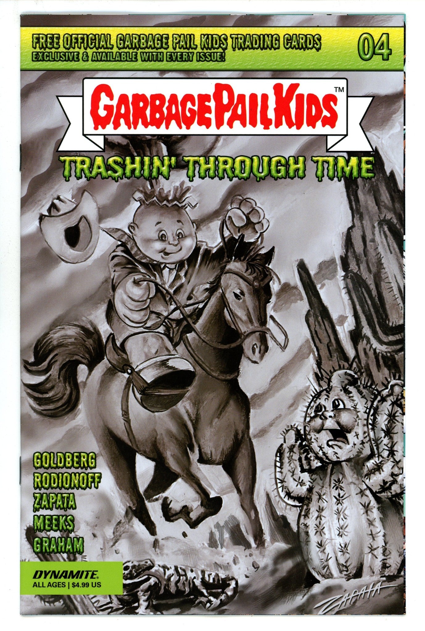 Garbage Pail Kids Through Time 4 Zapata B&W Incentive Variant (2024)
