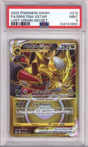 Pokemon Sword & Shield Lost Origin Full Art/Giratina Vstar Secret PSA Mint 9 (2022)