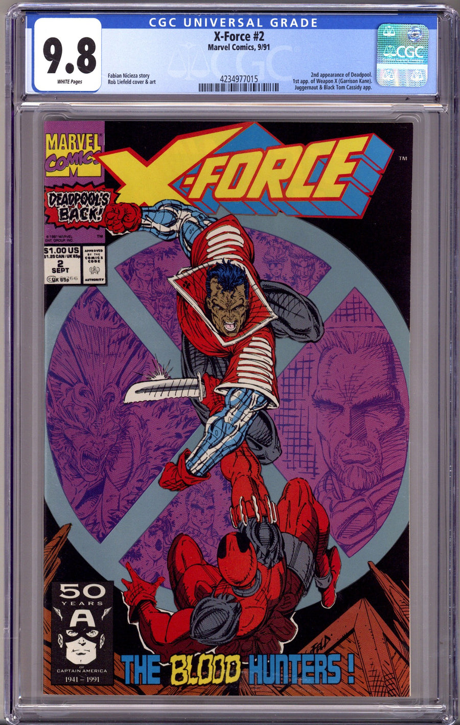X-Force Vol 1 2 CGC 9.8 (NM/M) (1991) 