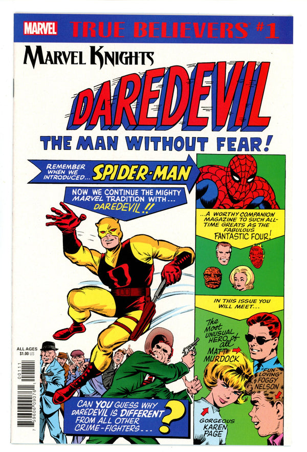 True Believers: Marvel Knights 20th Anniversary - Daredevil by Lee & Everett 1 High Grade (2018)
