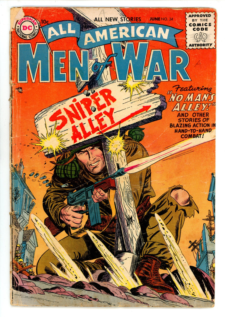 All-American Men of War 34 GD/VG (3.0) (1956) 