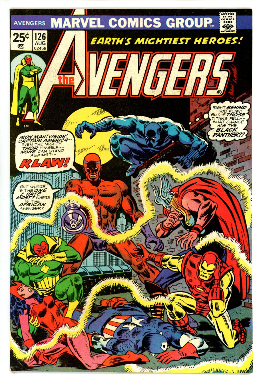 The Avengers Vol 1 126 FN/VF (1974)
