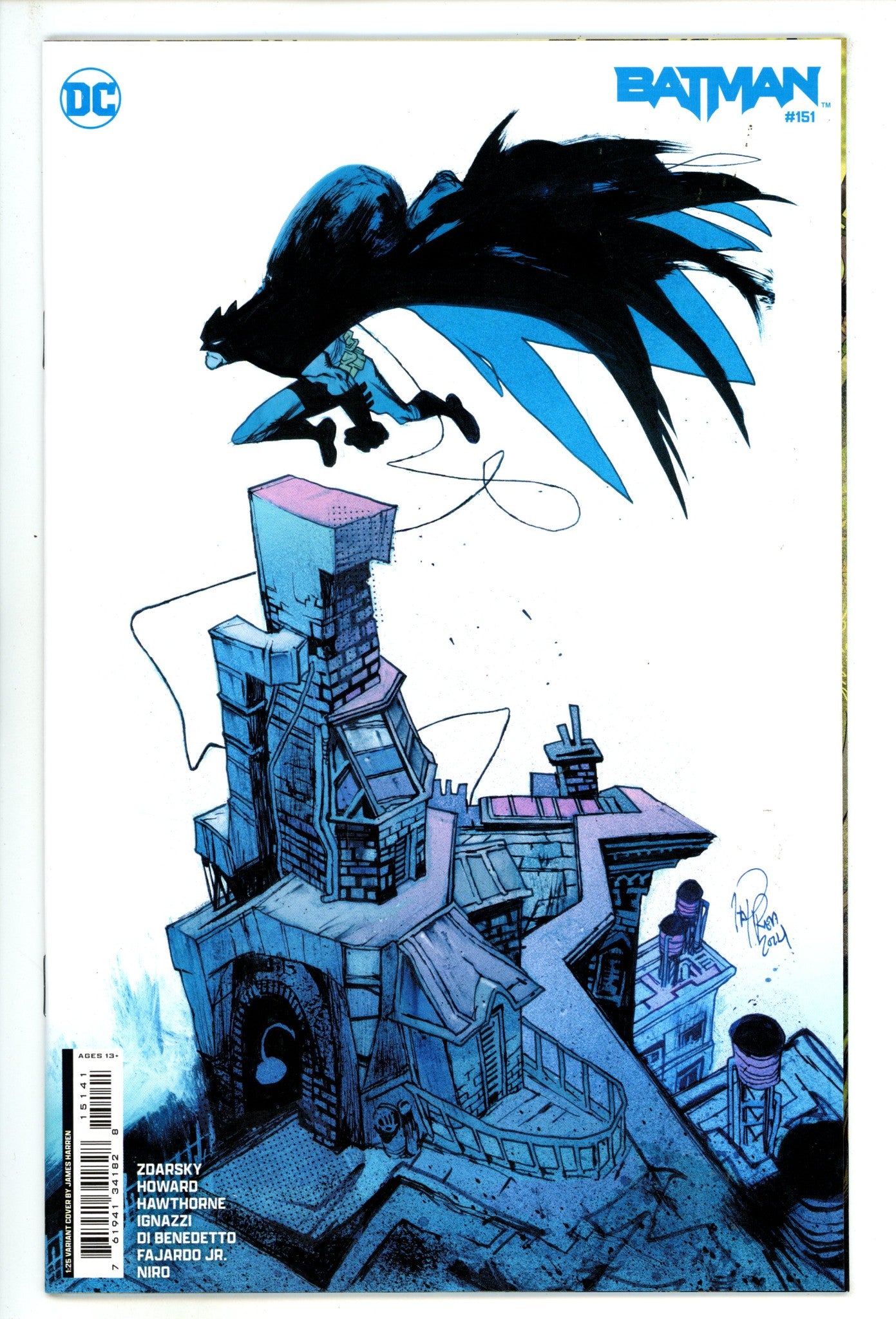 Batman Vol 3 151 NM- (9.2) (2024) Harren Incentive Variant 