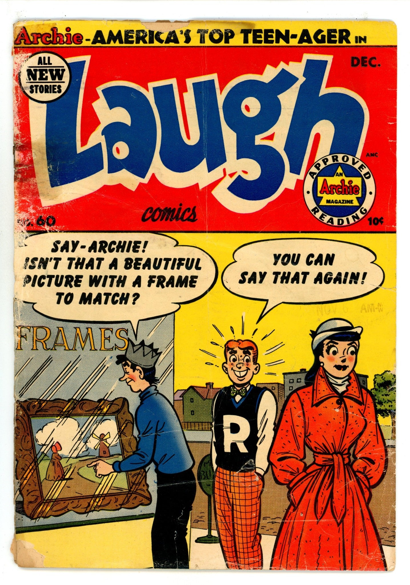 Laugh Comics 60 PR (0.5) Spine Split (1953) 