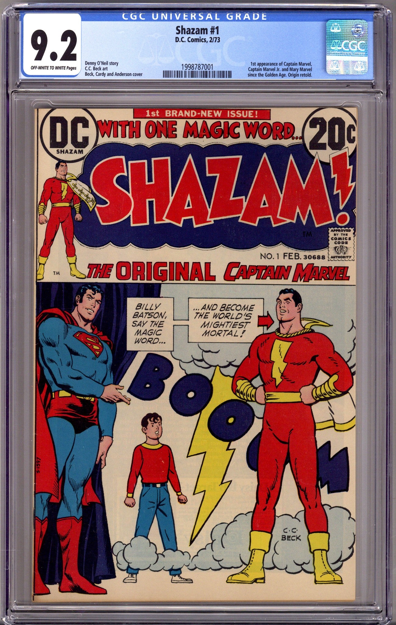 Shazam! Vol 1 1 CGC 9.2 (NM-) (1973) 