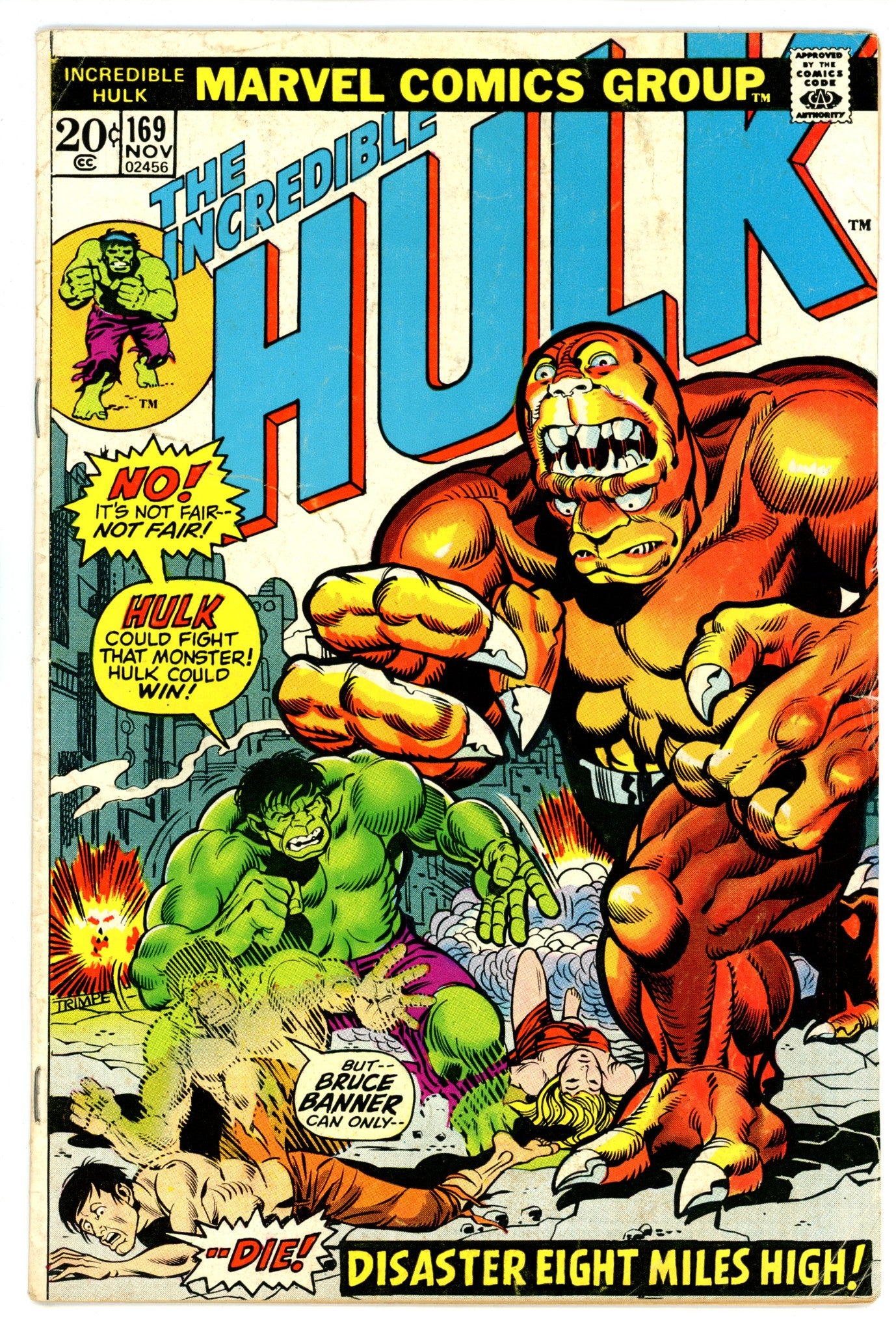 The Incredible Hulk Vol 1 169 VG (4.0) (1973) 