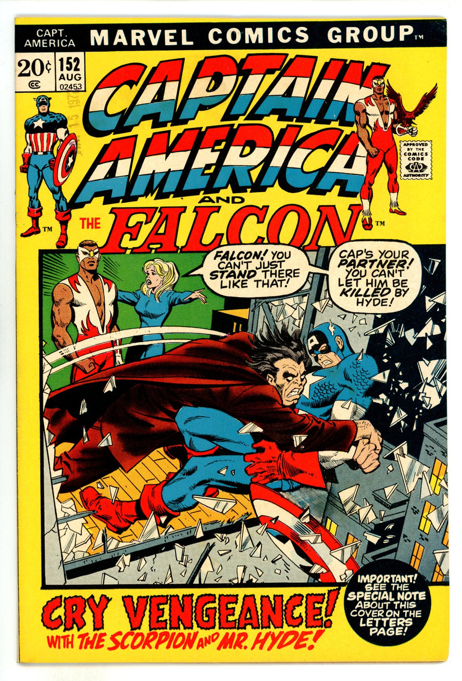 Captain America Vol 1 152 FN/VF (7.0) (1972) 