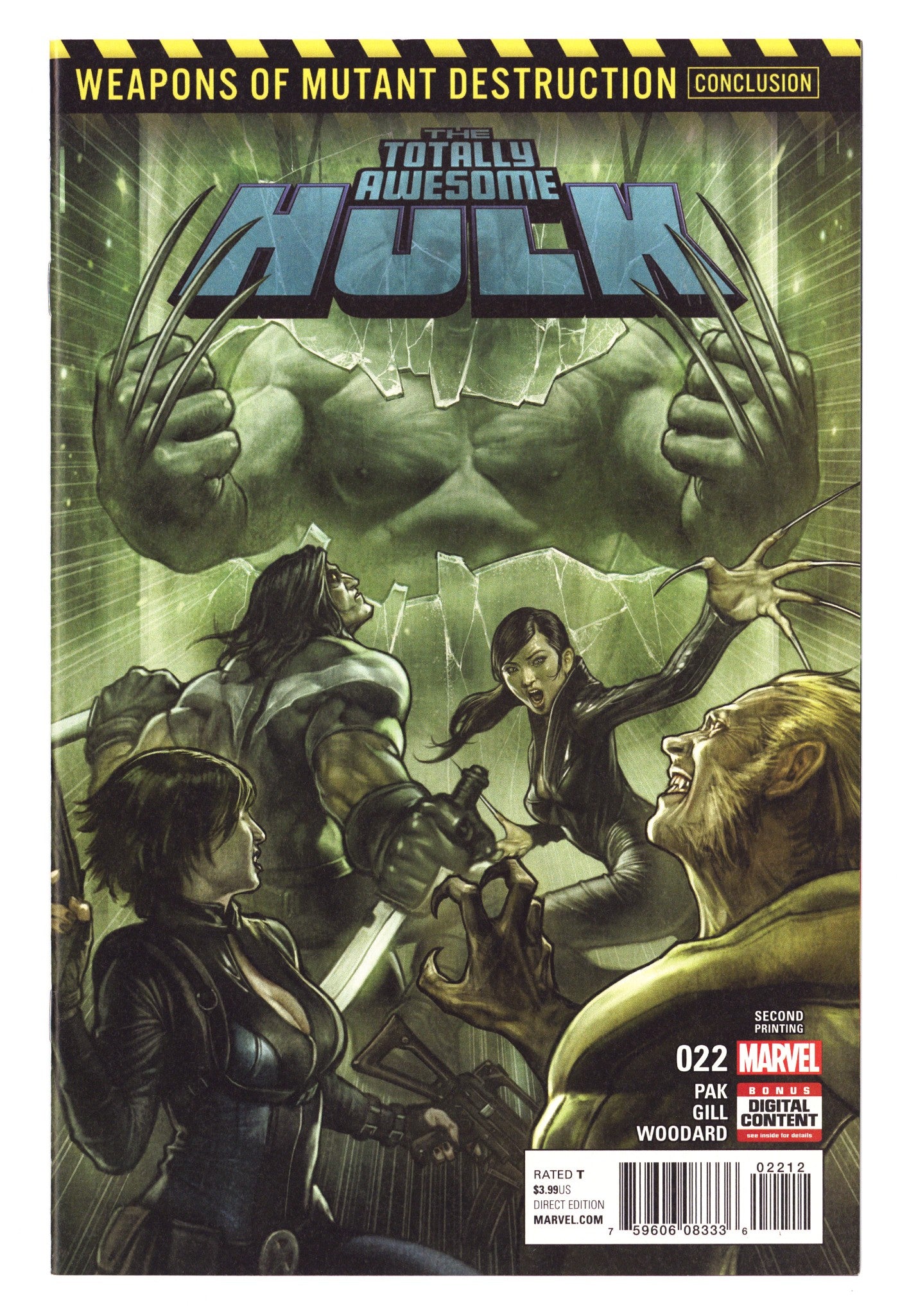 Totally Awesome Hulk 22 NM (9.4) (2017) 2nd Print 