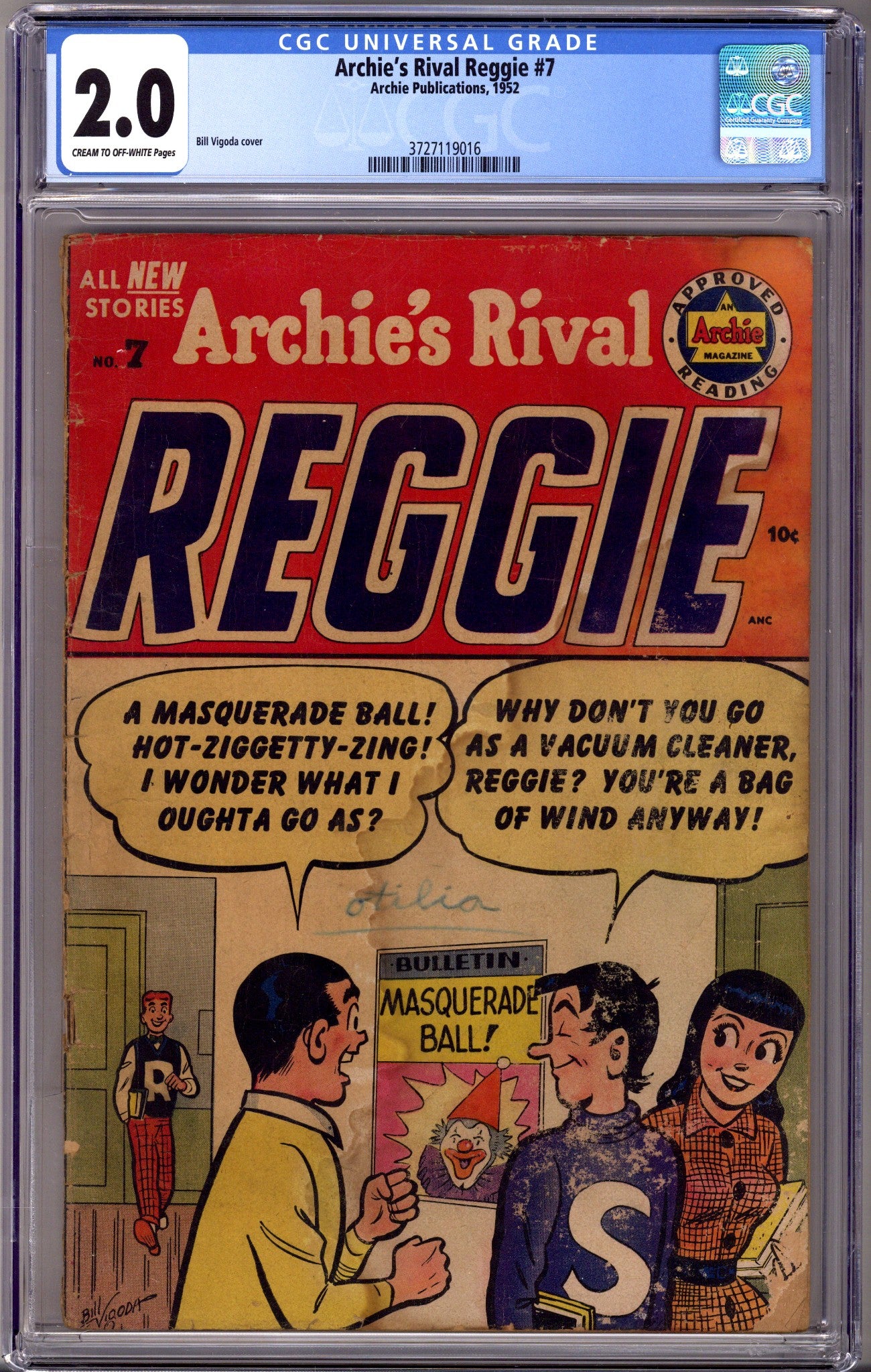 Archie's Rival Reggie 7 CGC 2.0 (1952)