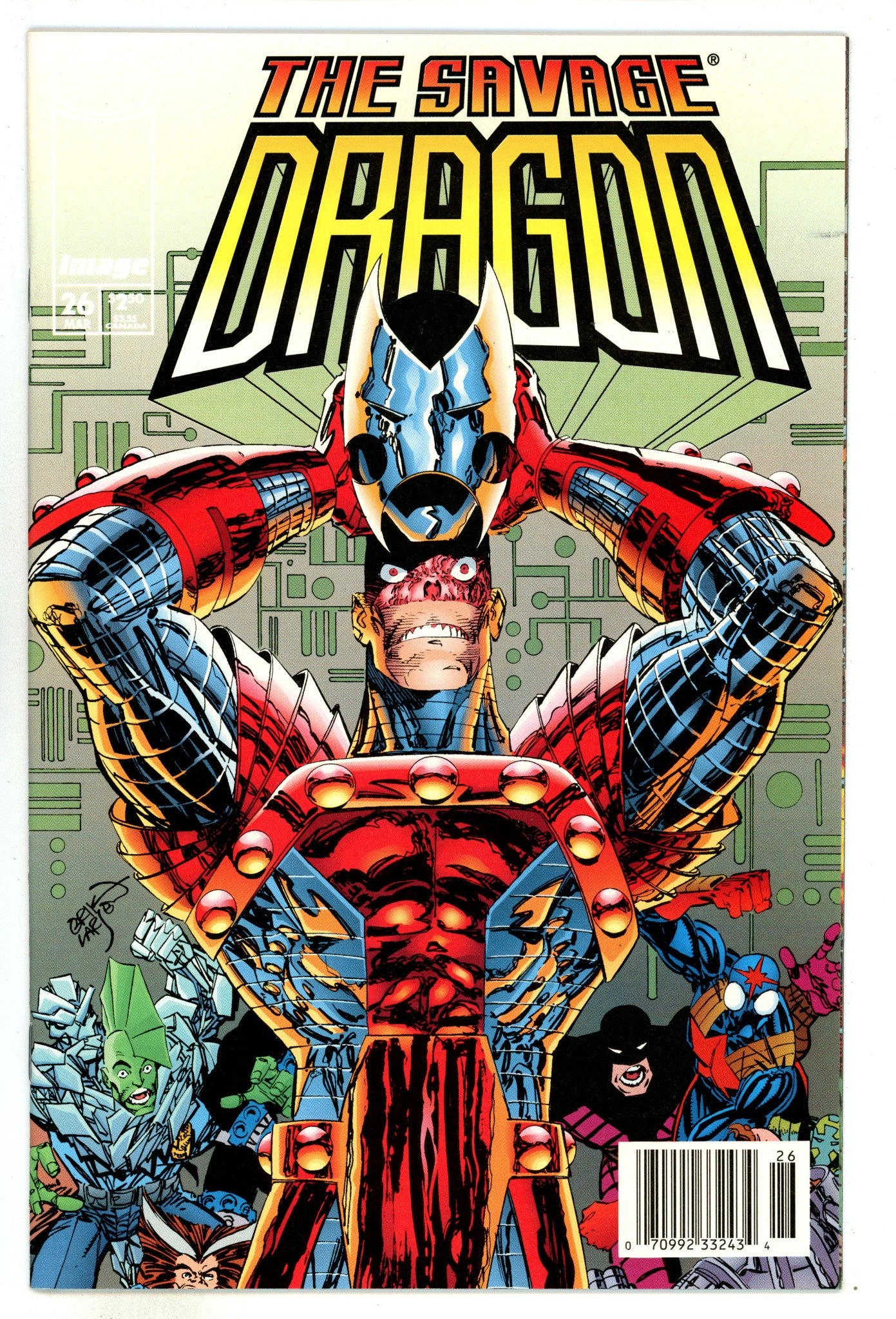 Savage Dragon Vol 2 26 NM- (9.2) (1996) Newsstand 