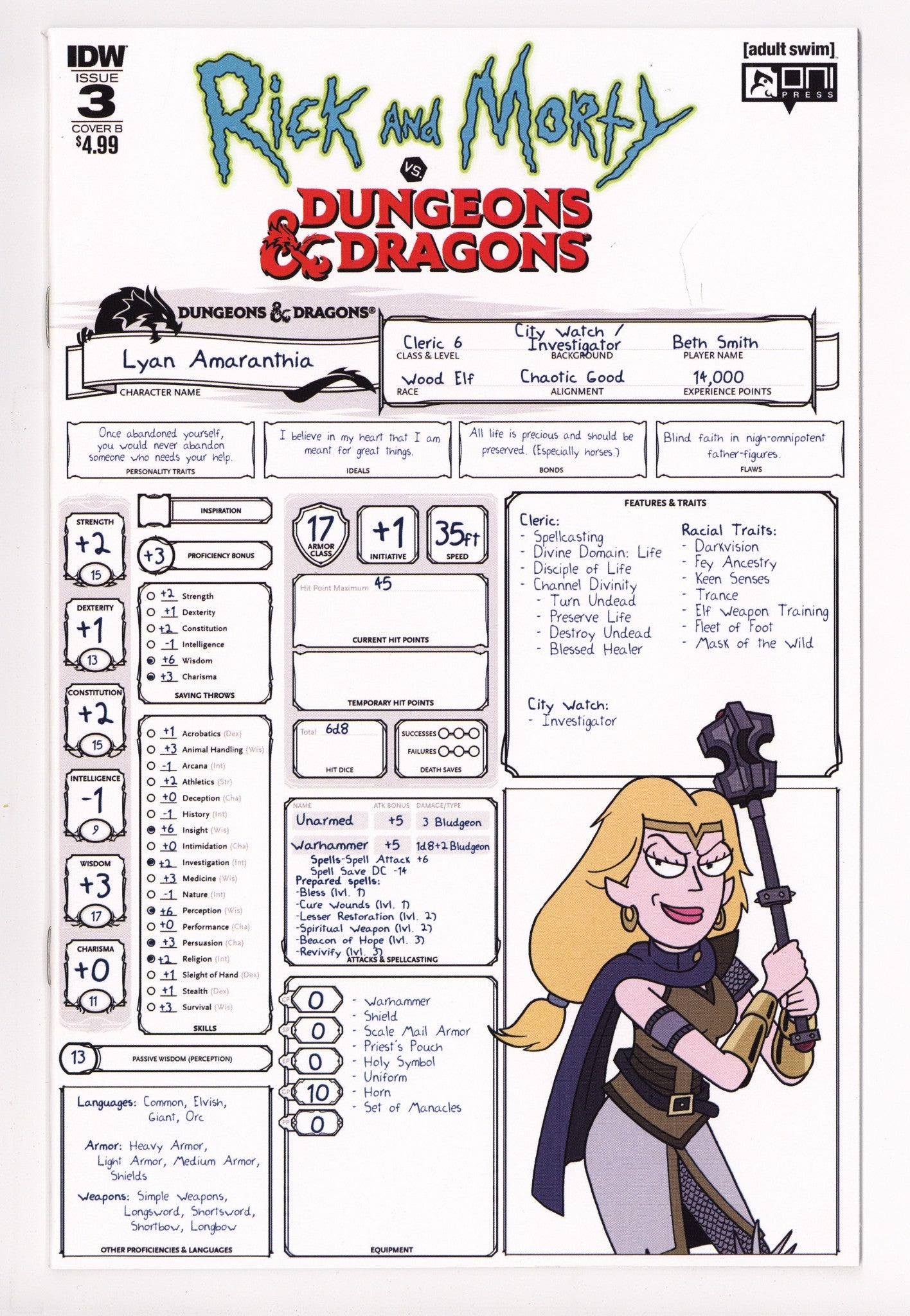 Rick and Morty vs. Dungeons & Dragons 3 High Grade (2018) Little Variant 