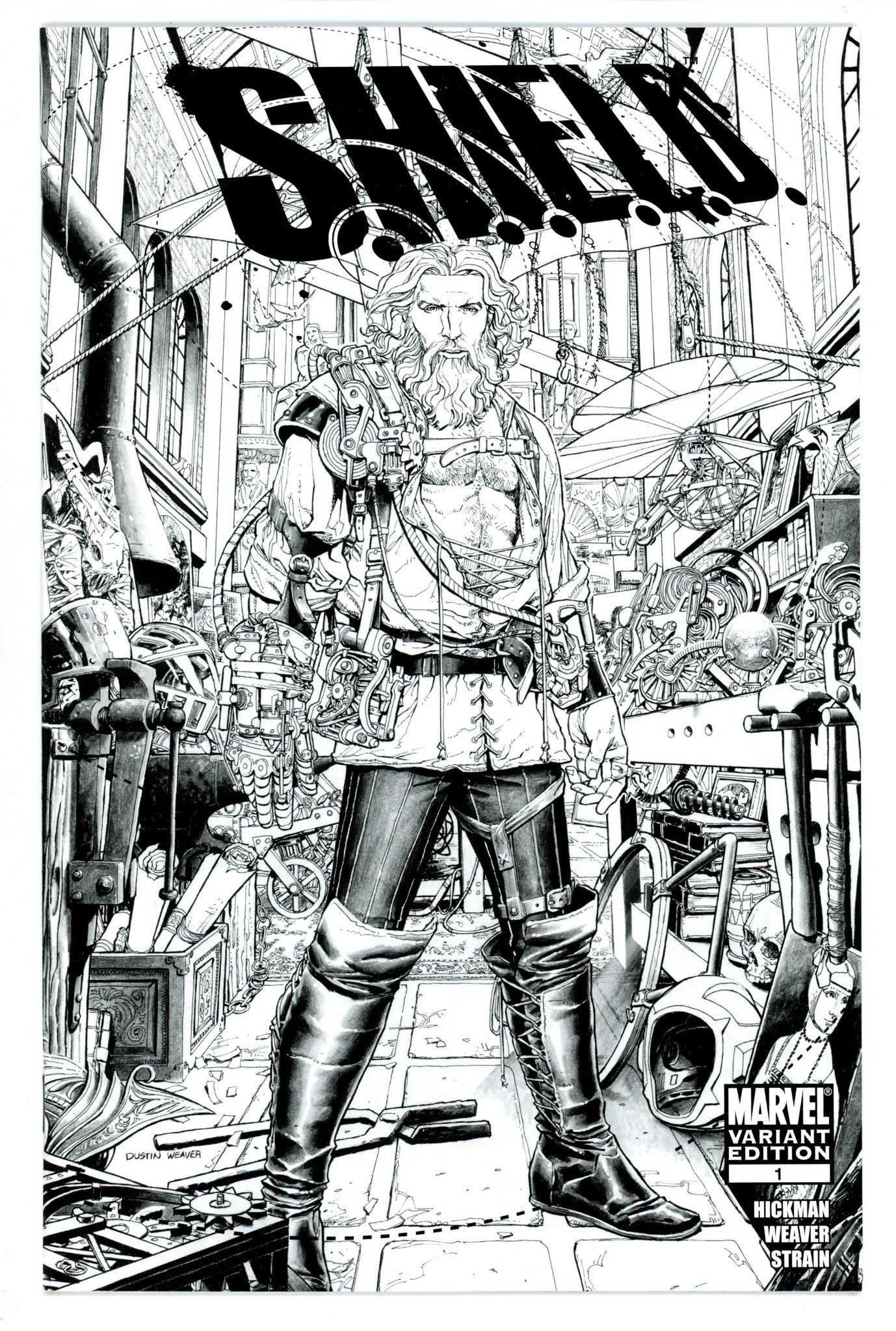 S.H.I.E.L.D. Vol 1 1 High Grade (2010) Weaver B&W Variant 