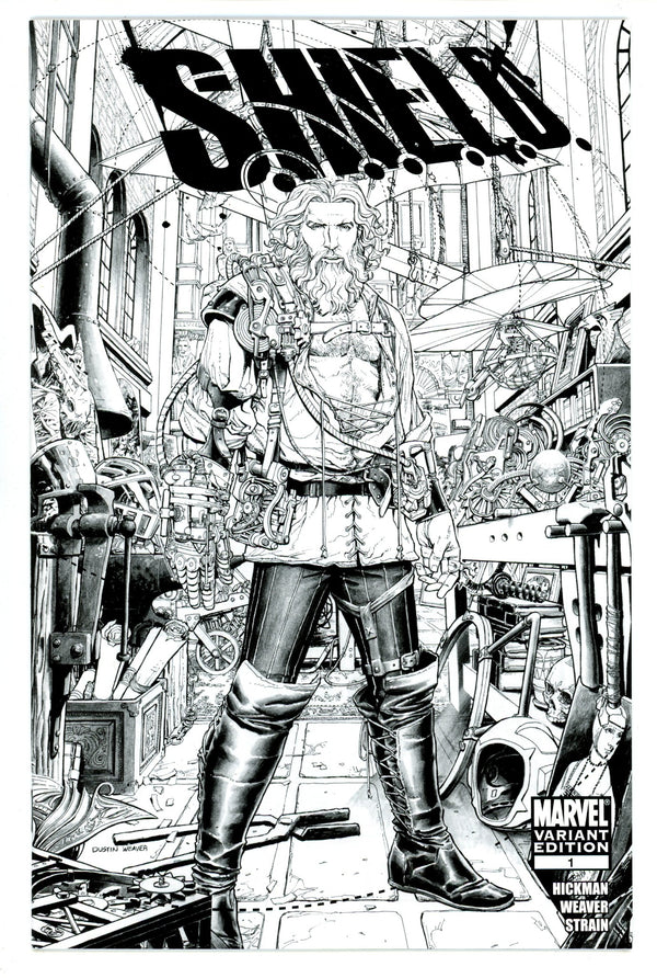 S.H.I.E.L.D. Vol 1 1 High Grade (2010) Weaver B&W Variant