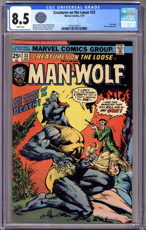 Creatures on the Loose 33 CGC 8.5 (VF+) Oregon Coast Collection (1975)