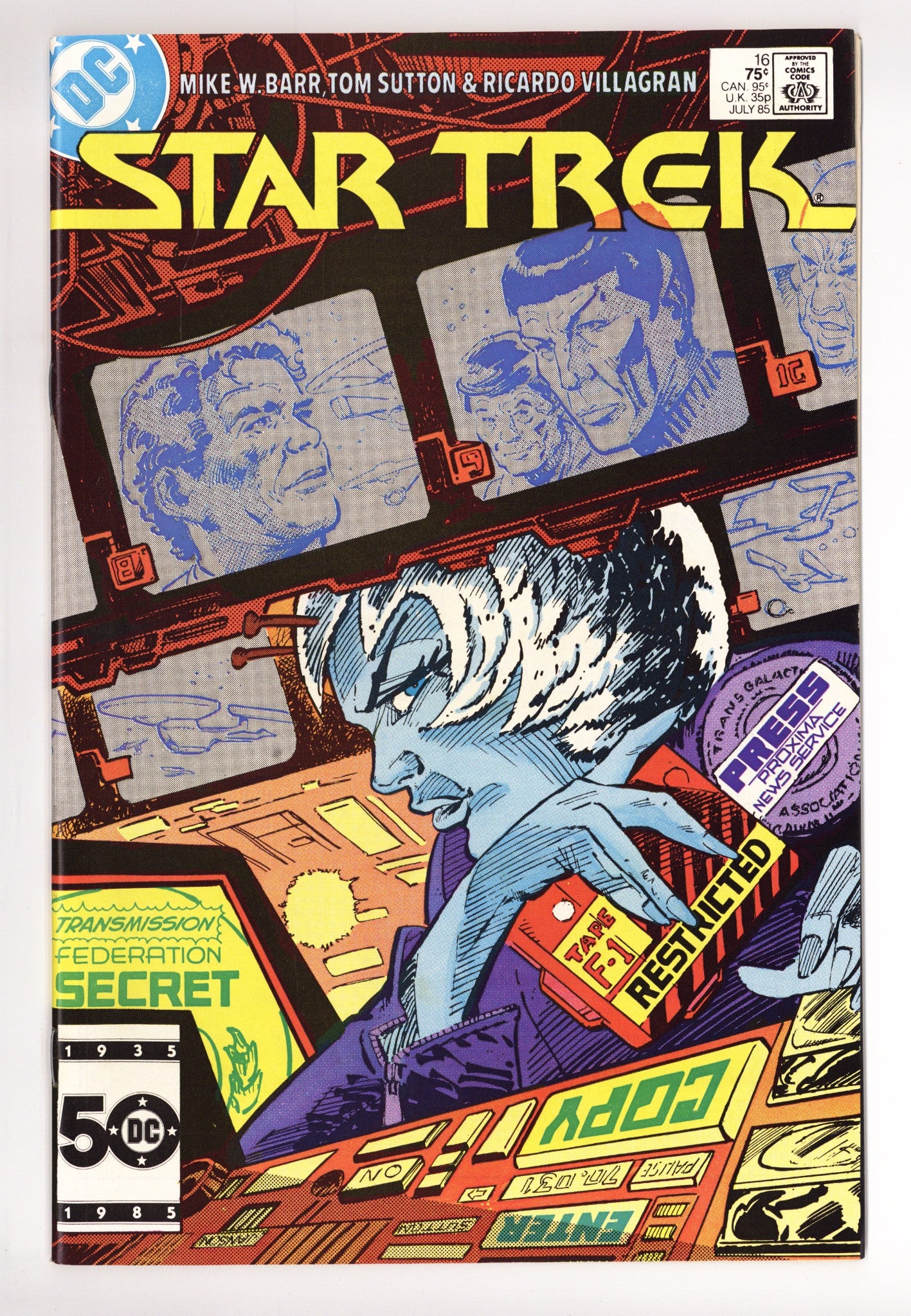 Star Trek Vol 1 16 High Grade (1985) 