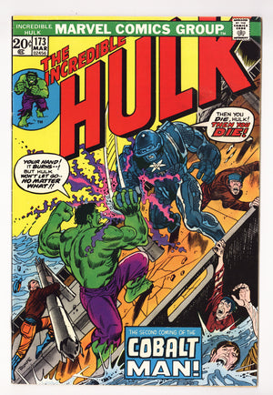 The Incredible Hulk Vol 1 173  FN+ (6.5)   (1974)
